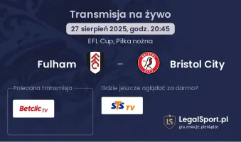 Fulham - Bristol City gdzie oglądać?