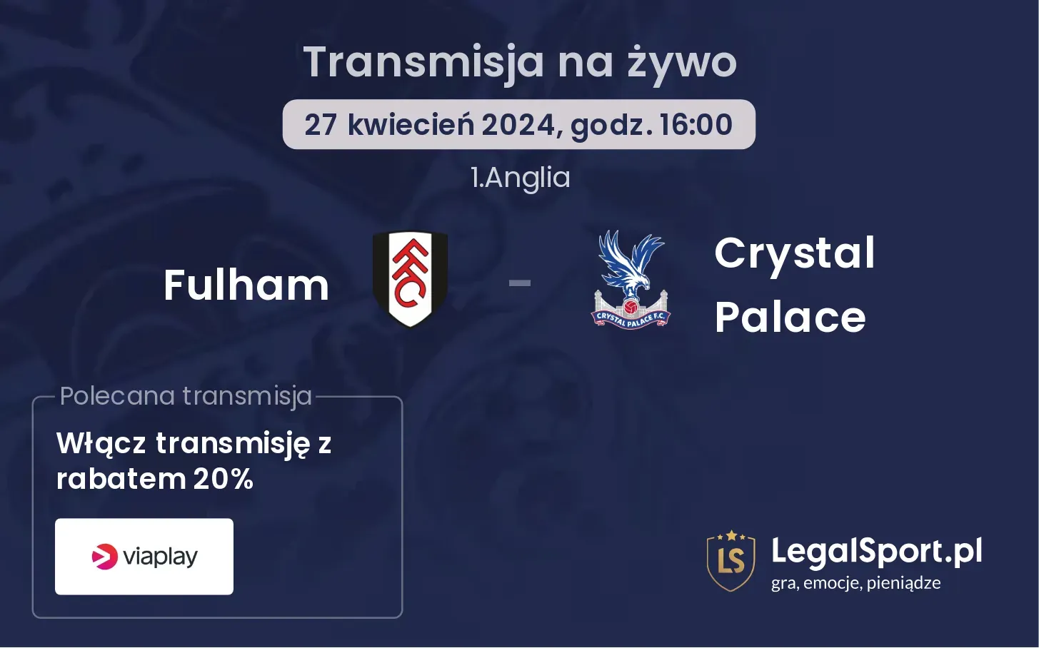 Fulham - Crystal Palace transmisja na żywo