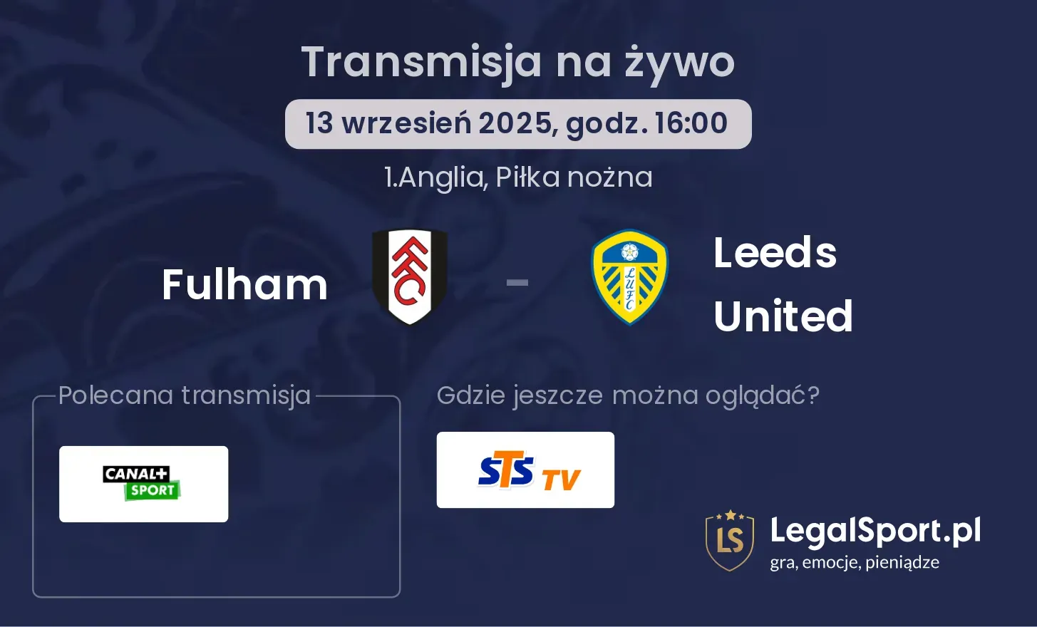 Fulham - Leeds United transmisja na żywo