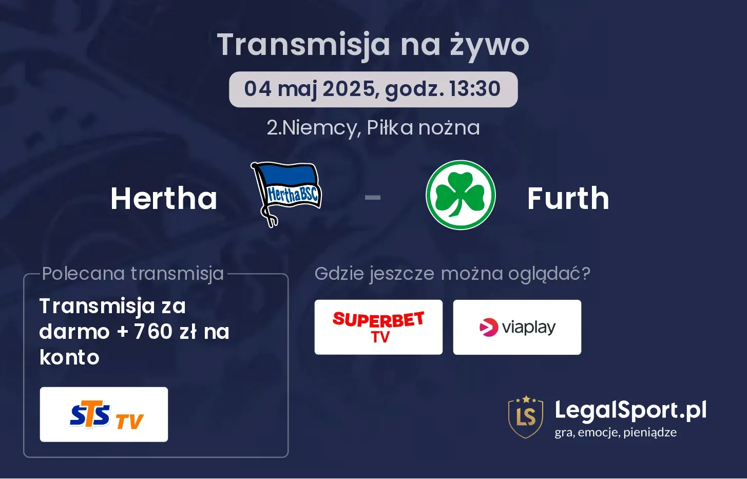 Hertha - Furth gdzie oglądać?