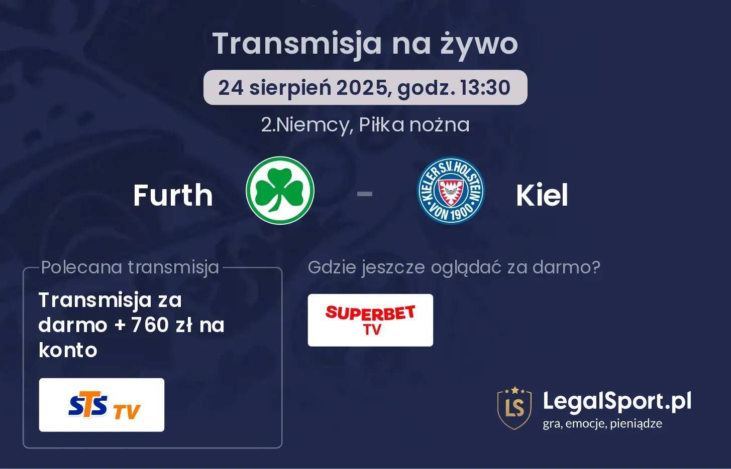 Furth - Kiel gdzie oglądać?