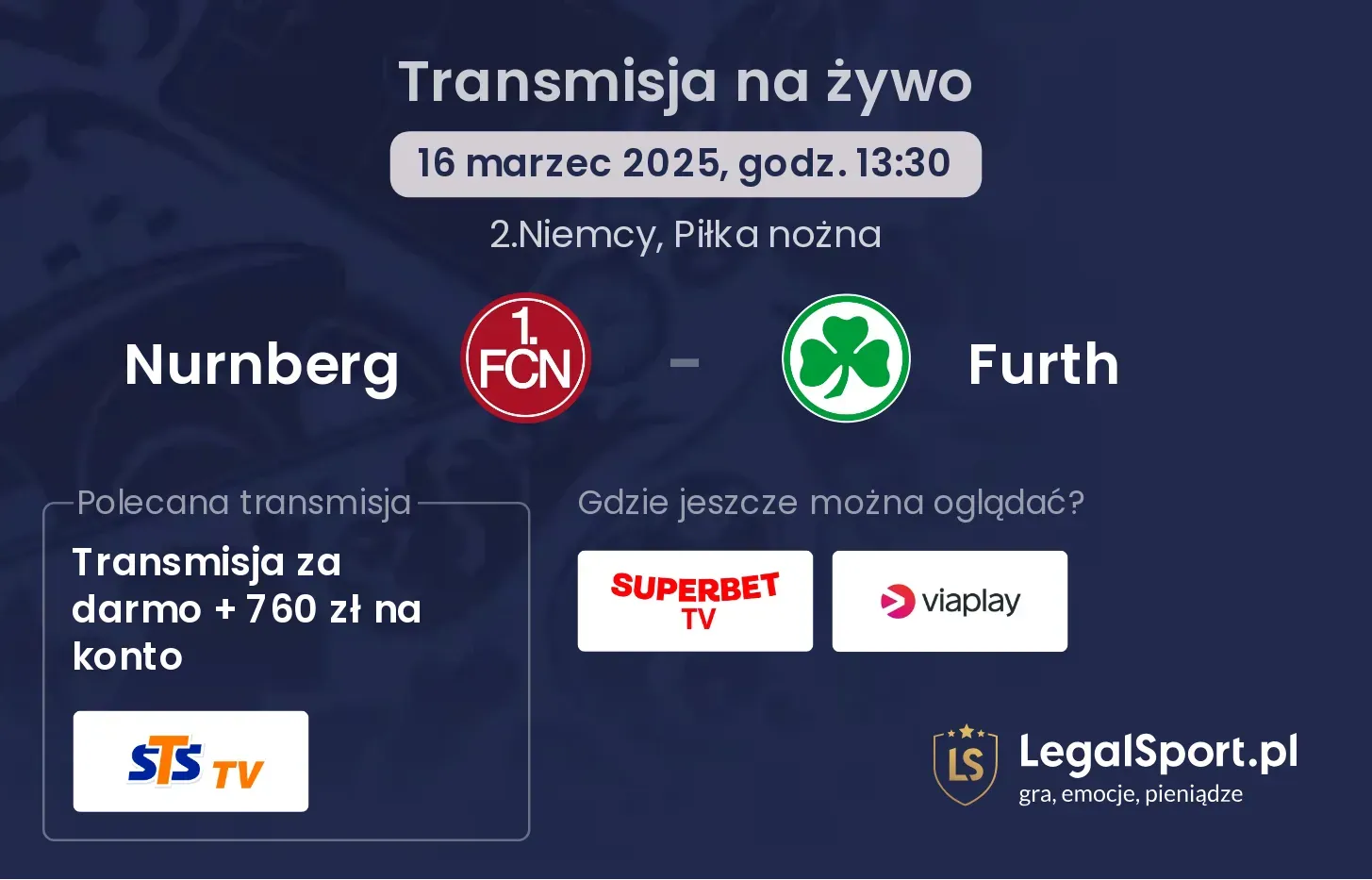 Nurnberg - Furth gdzie oglądać?