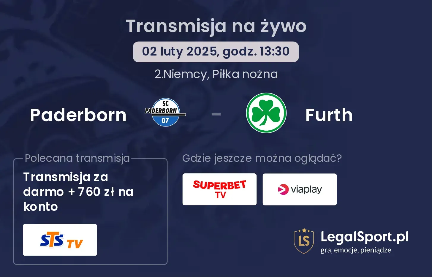 Paderborn - Furth gdzie oglądać?