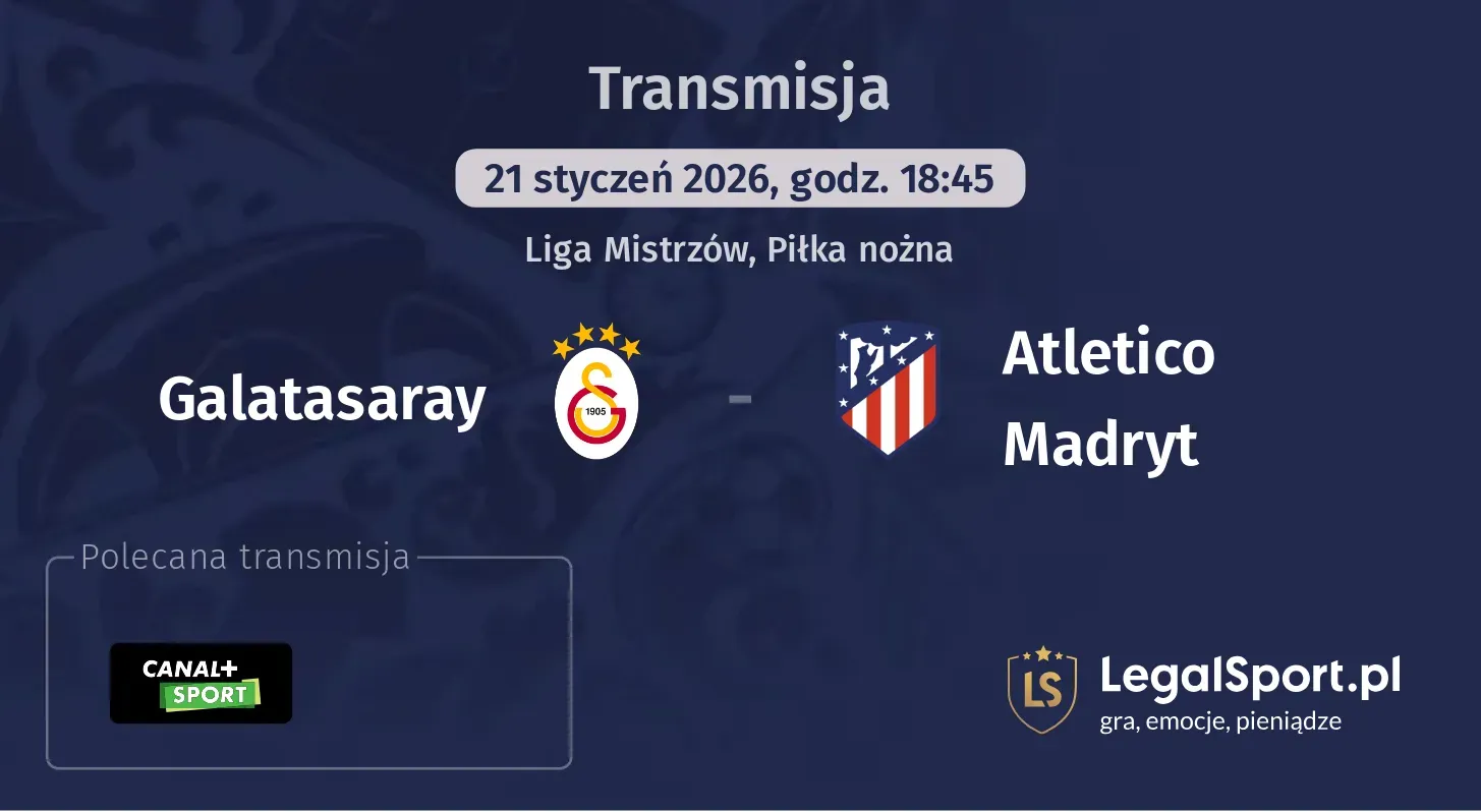 Galatasaray - Atletico Madryt Transmisje