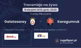 Galatasaray - Karagumruk gdzie oglądać?