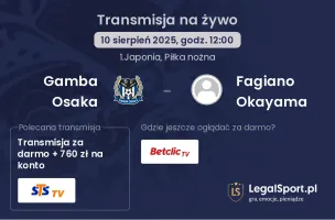 Gamba Osaka - Fagiano Okayama gdzie oglądać?