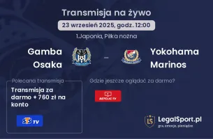 Gamba Osaka - Yokohama Marinos gdzie oglądać?