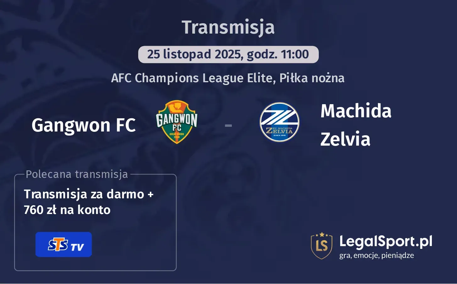 Gangwon FC - Machida Zelvia Transmisje