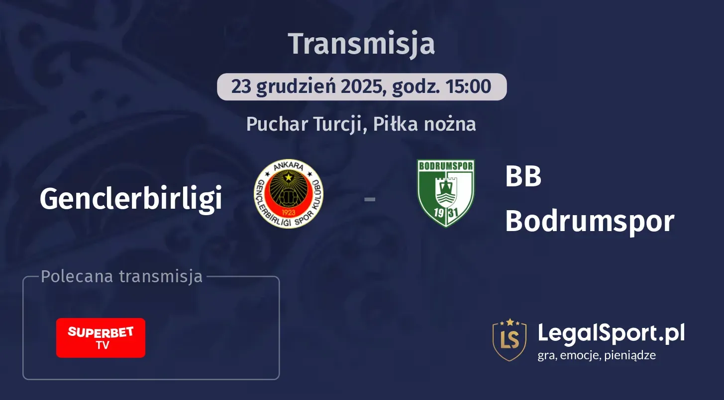 Genclerbirligi - BB Bodrumspor Transmisje