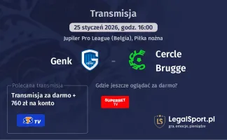 Genk - Cercle Brugge gdzie oglądać? (25.01)
