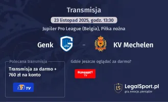 Genk - KV Mechelen gdzie oglądać? (23.11)
