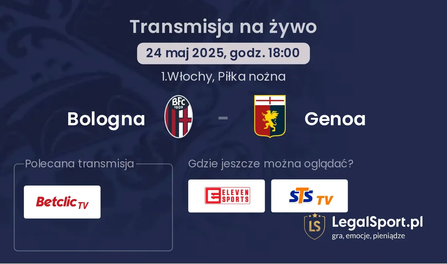 Bologna - Genoa gdzie oglądać?
