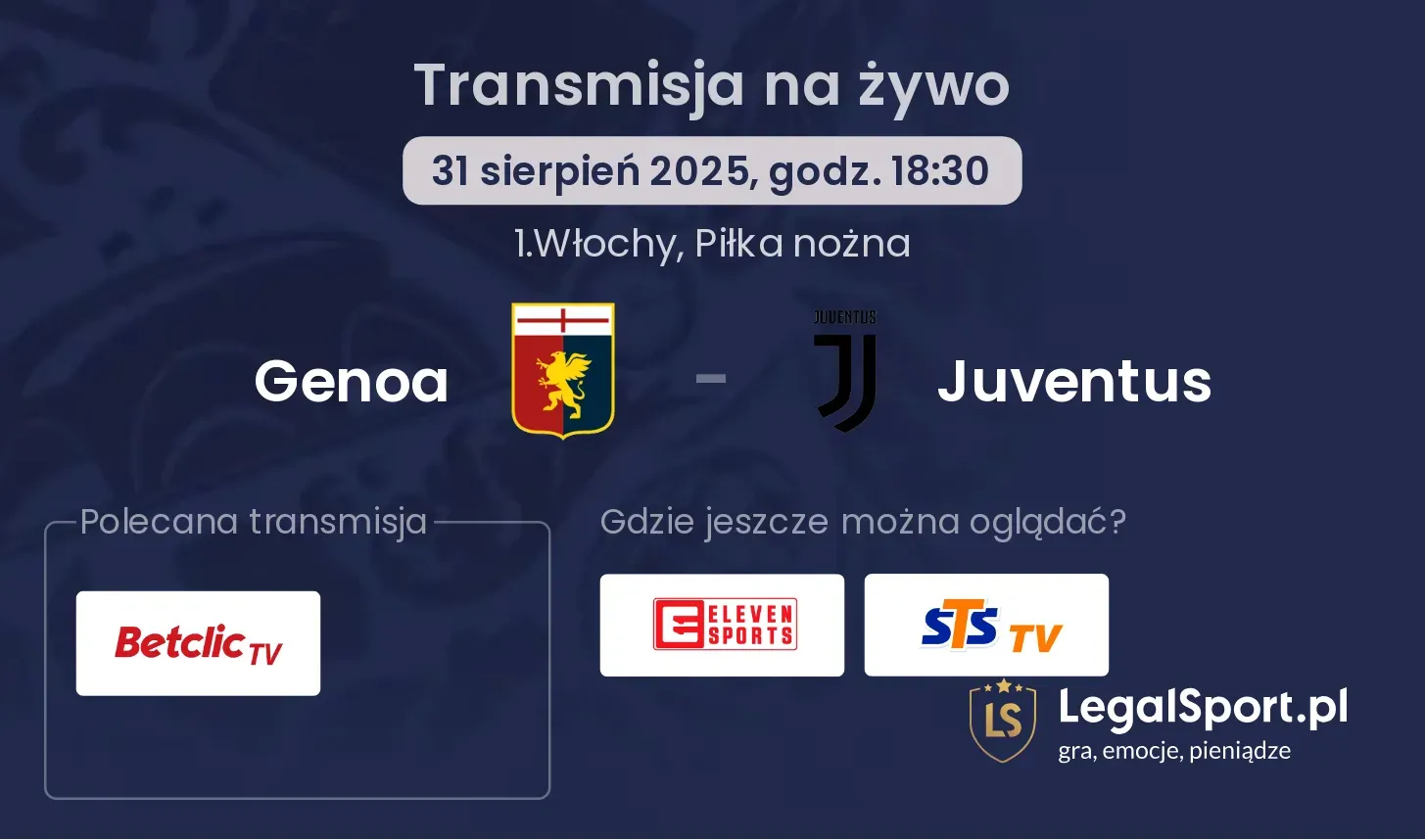 Genoa - Juventus gdzie oglądać?