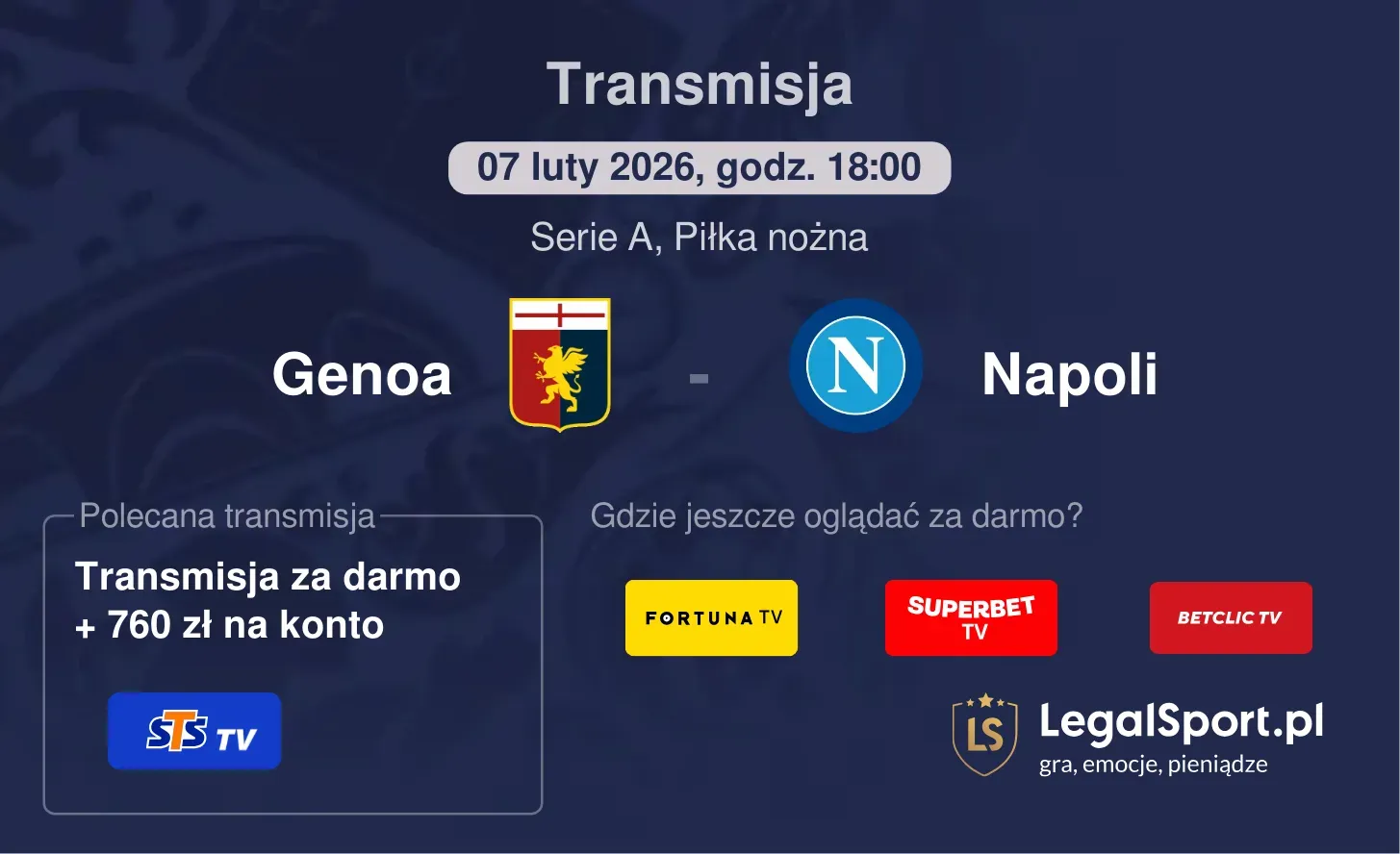 Genoa - Napoli Transmisje