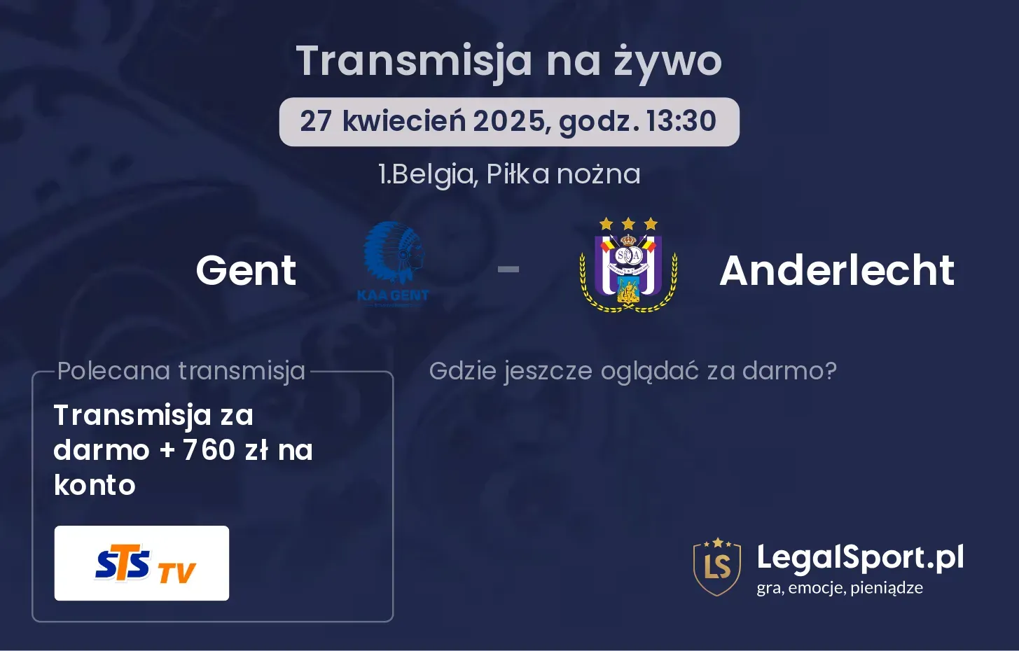 Gent - Anderlecht gdzie oglądać?