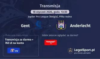 Gent - Anderlecht gdzie oglądać? (18.01)