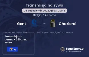 Gent - Charleroi gdzie oglądać?
