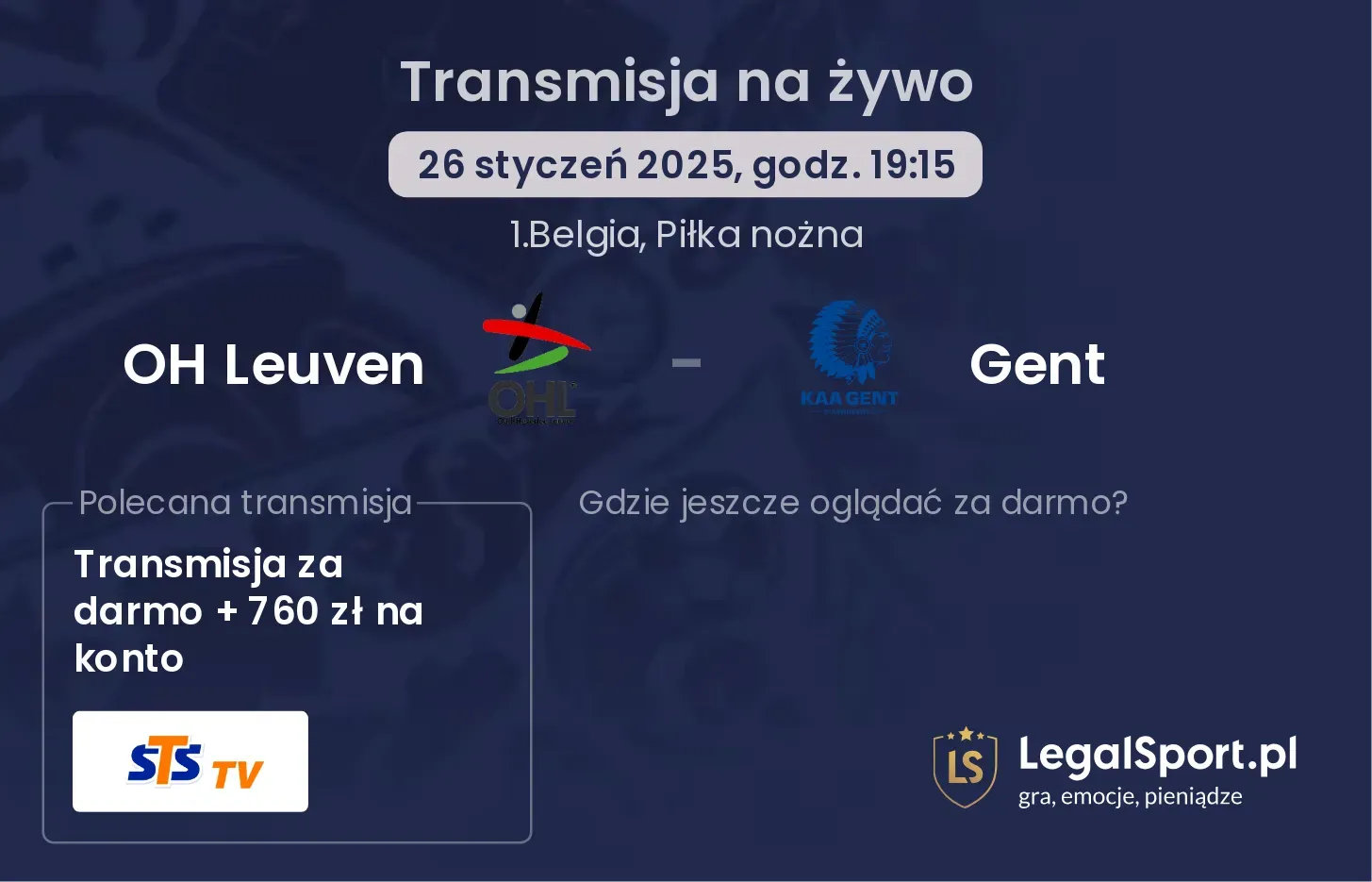 OH Leuven - Gent gdzie oglądać?