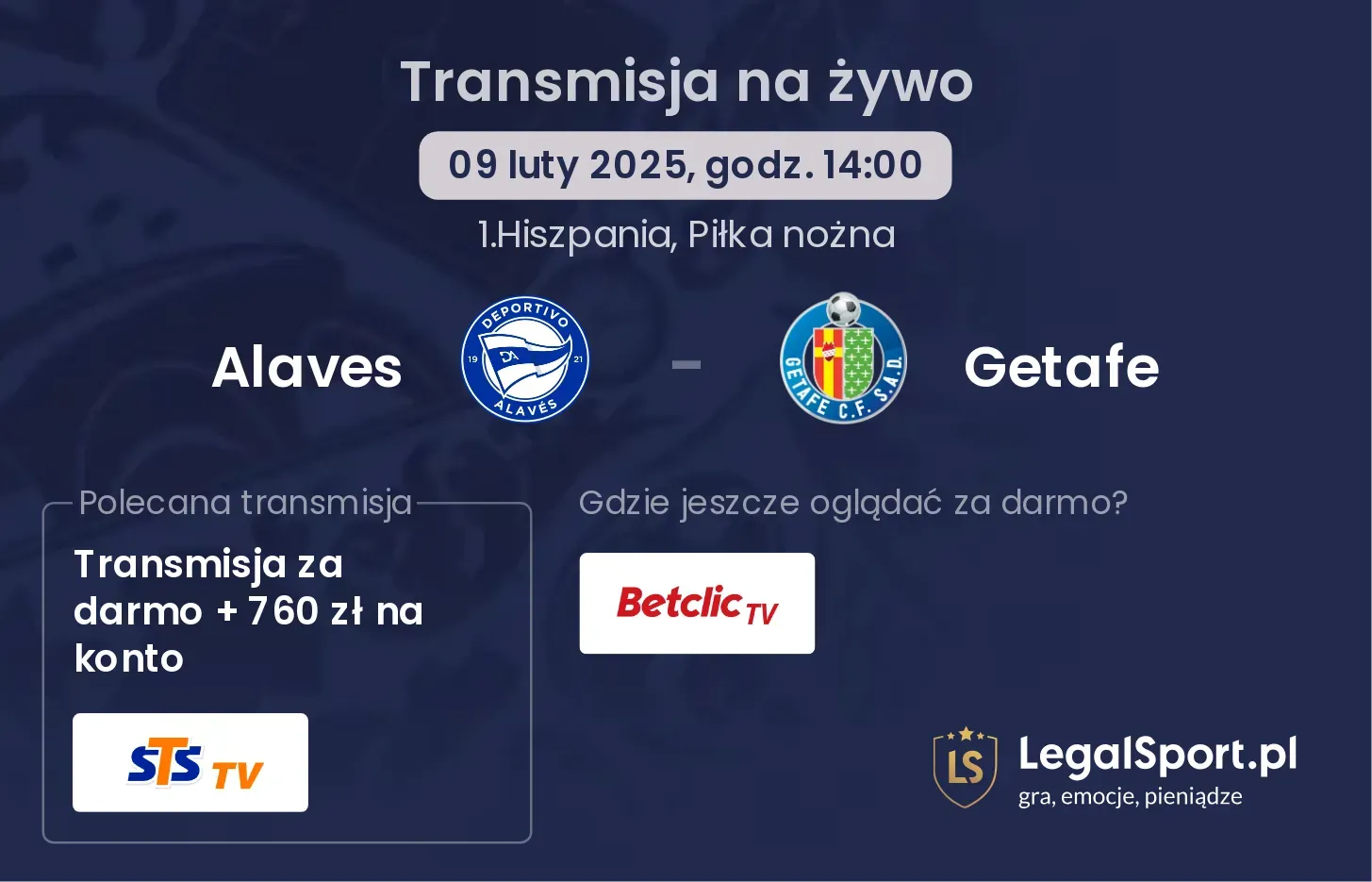 Alaves - Getafe gdzie oglądać?