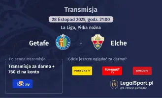Getafe - Elche gdzie oglądać? (28.11)
