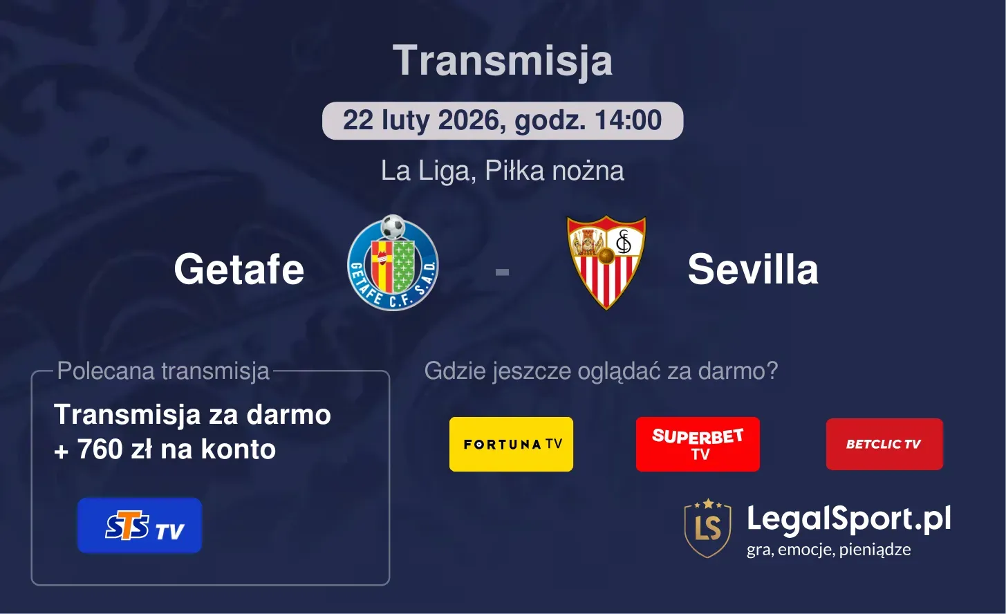 Getafe - Sevilla Transmisje