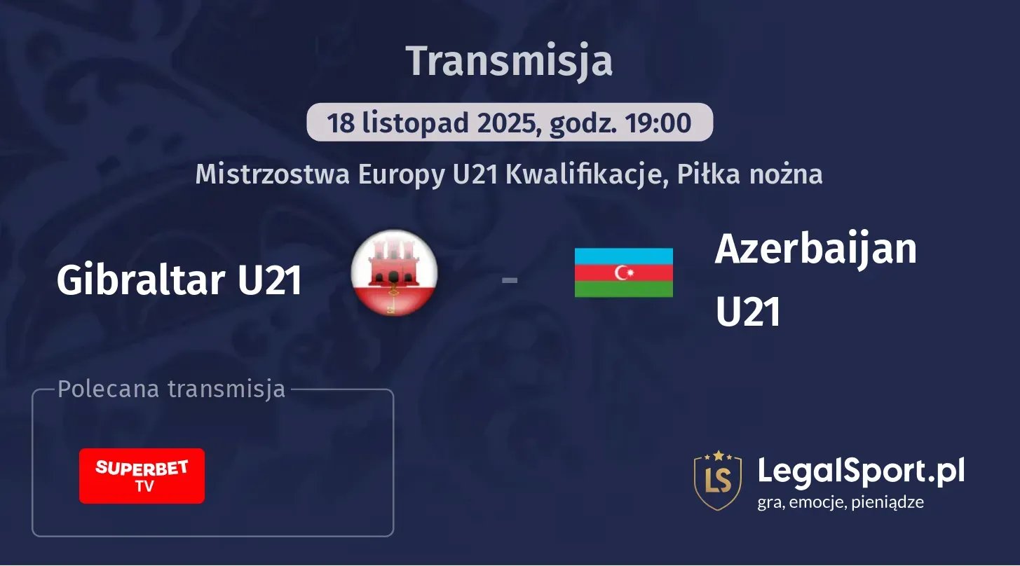 Gibraltar U21 - Azerbaijan U21 Transmisje