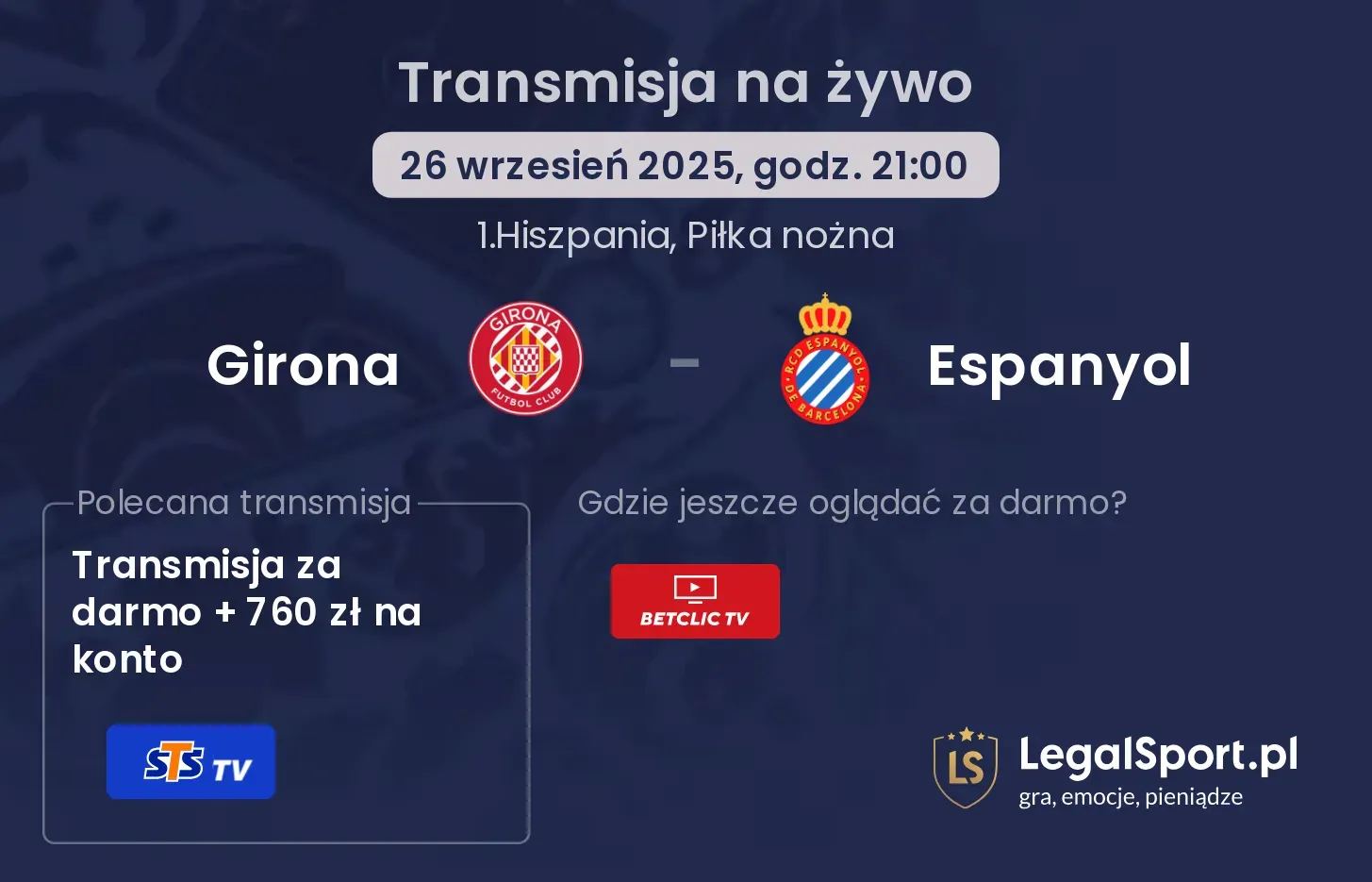 Girona - Espanyol transmisja na żywo