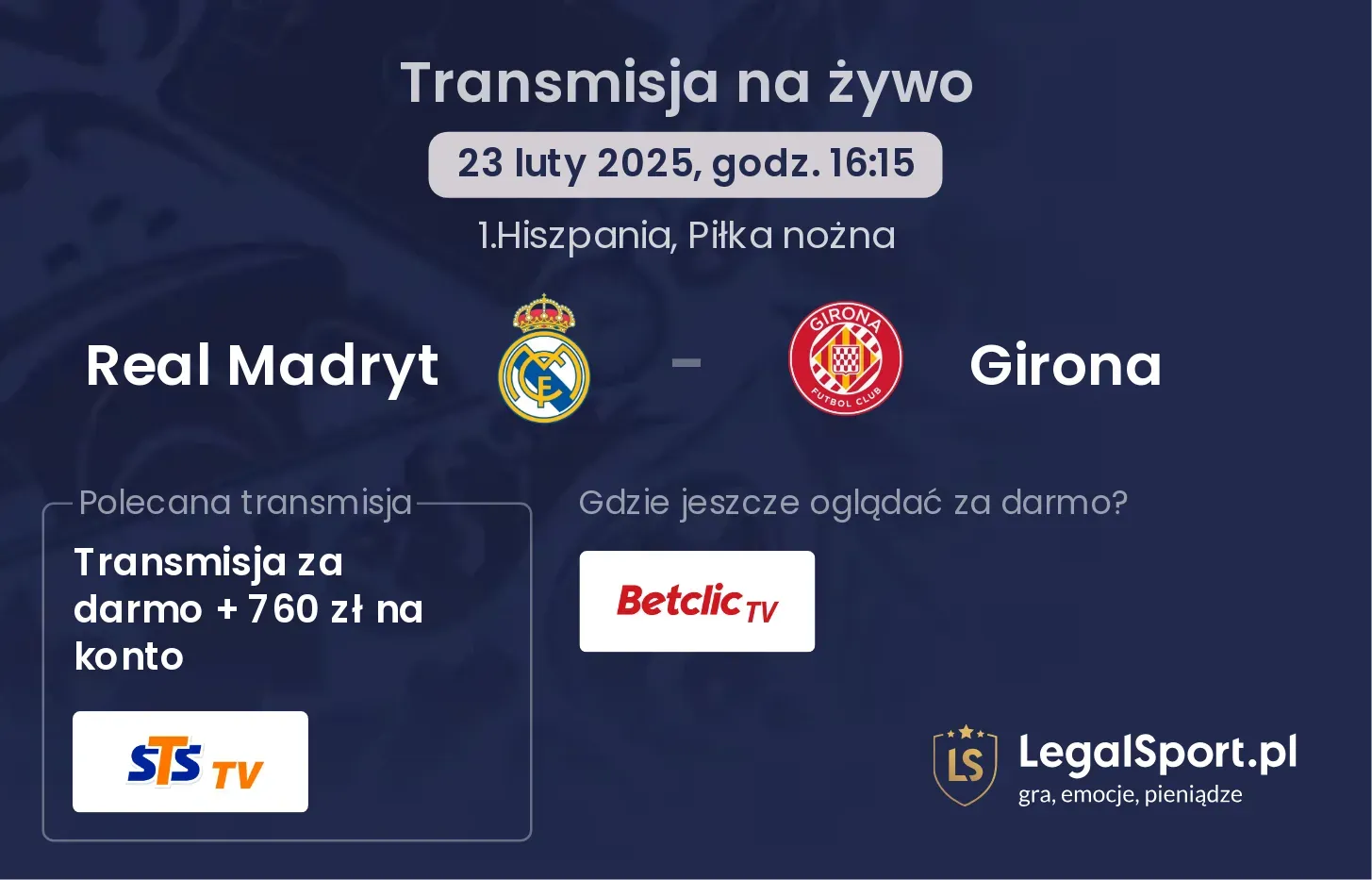 Real Madryt - Girona gdzie oglądać?