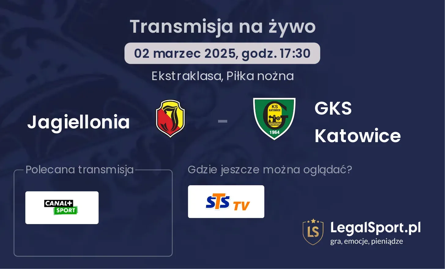 Jagiellonia - GKS Katowice gdzie oglądać?
