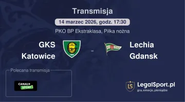 GKS Katowice - Lechia Gdansk gdzie oglądać (14.03.2026)