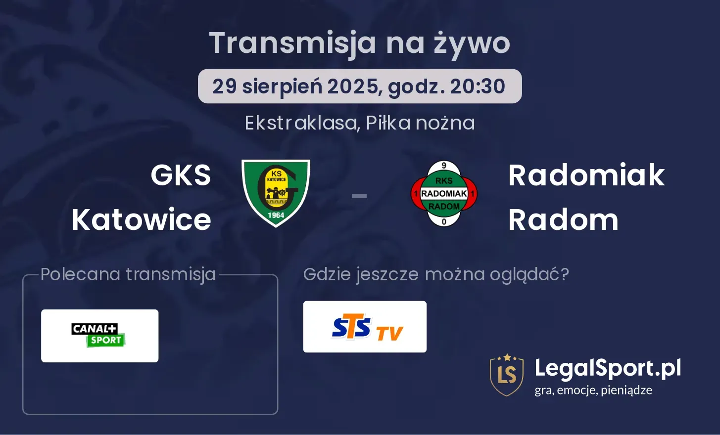 GKS Katowice - Radomiak Radom transmisja na żywo