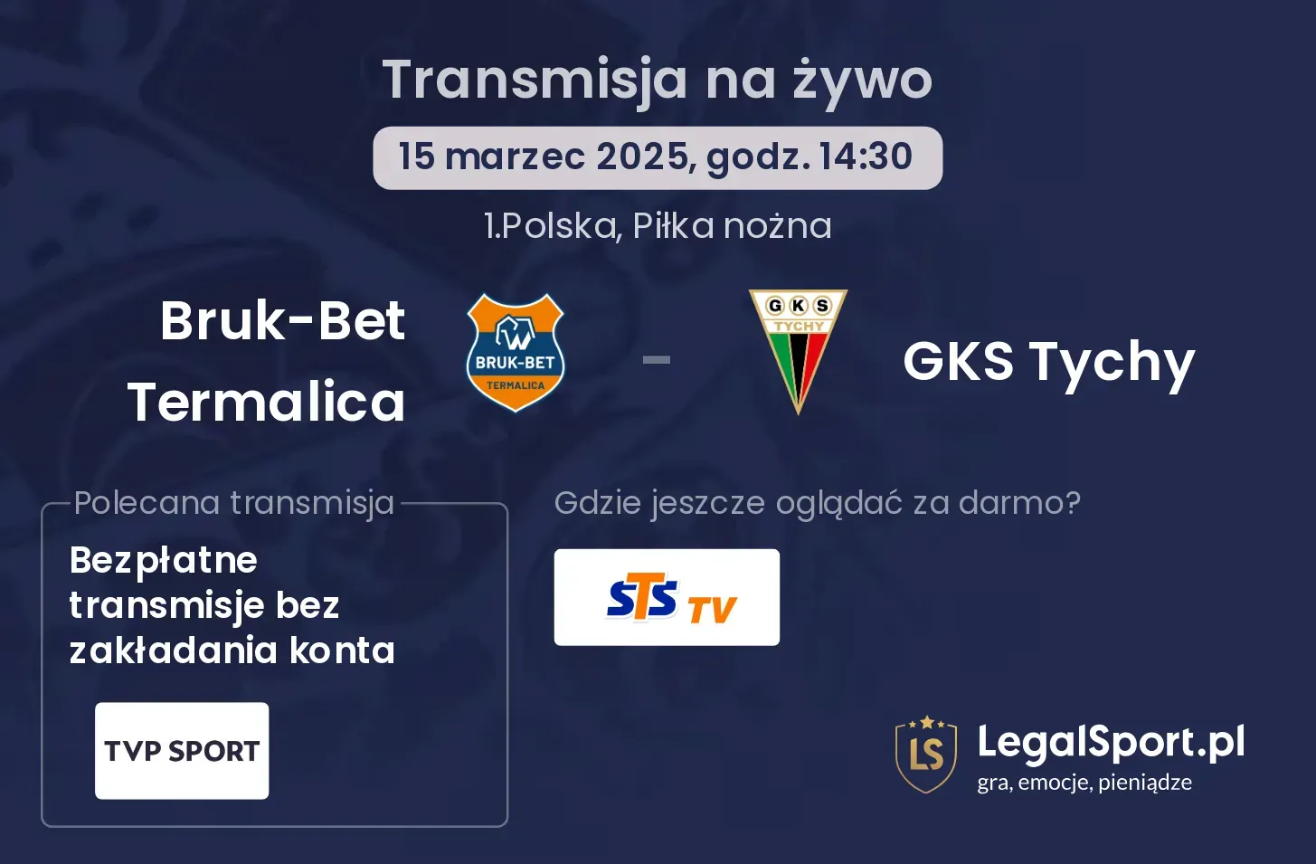 Bruk-Bet Termalica - GKS Tychy gdzie oglądać?