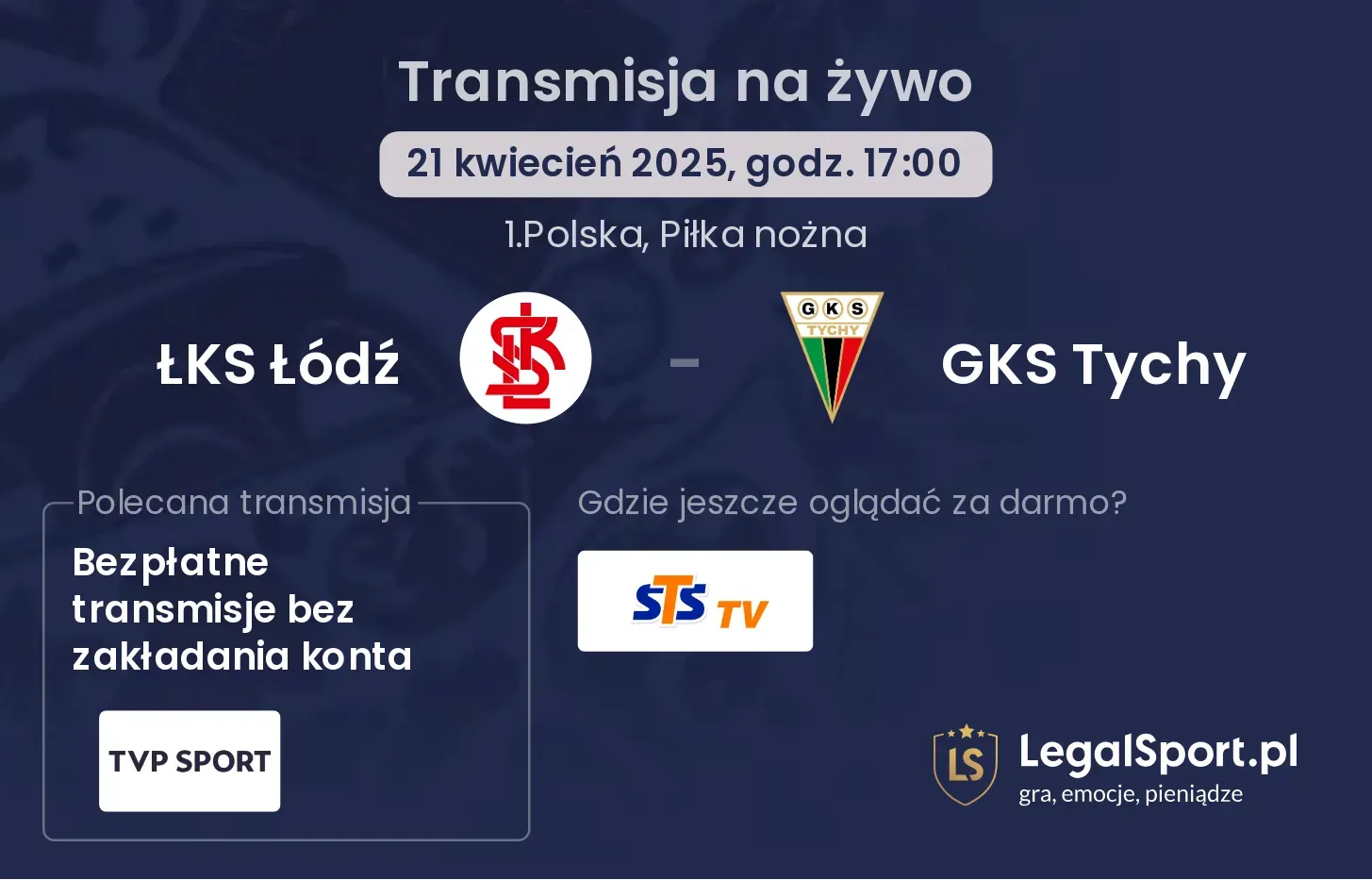 ŁKS Łódź - GKS Tychy gdzie oglądać?