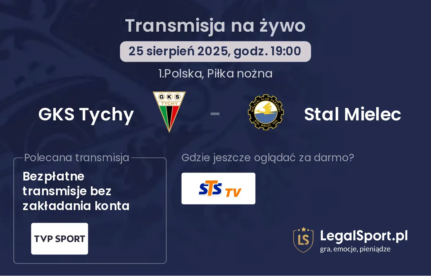 GKS Tychy - Stal Mielec gdzie oglądać?