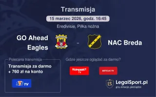 GO Ahead Eagles - NAC Breda gdzie oglądać (15.03.2026, 16:45)