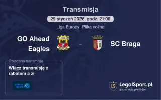 GO Ahead Eagles - SC Braga gdzie oglądać (29.01.2026)