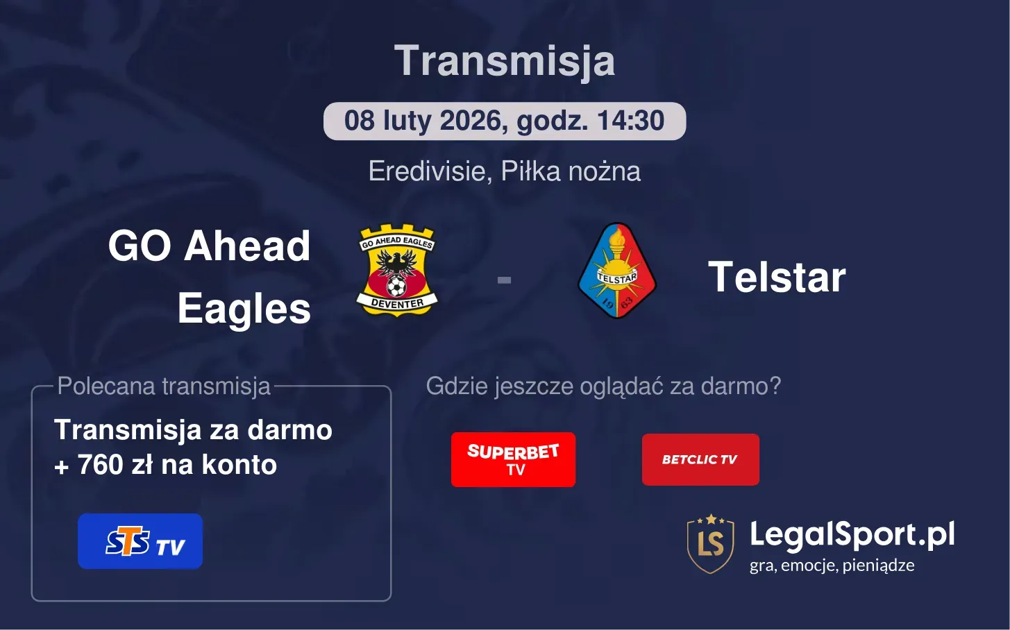 GO Ahead Eagles - Telstar Transmisje
