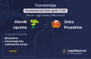 Górnik Łęczna - Znicz Pruszków gdzie oglądać?
