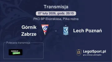 Górnik Zabrze - Lech Poznań gdzie oglądać (07.02.2026)
