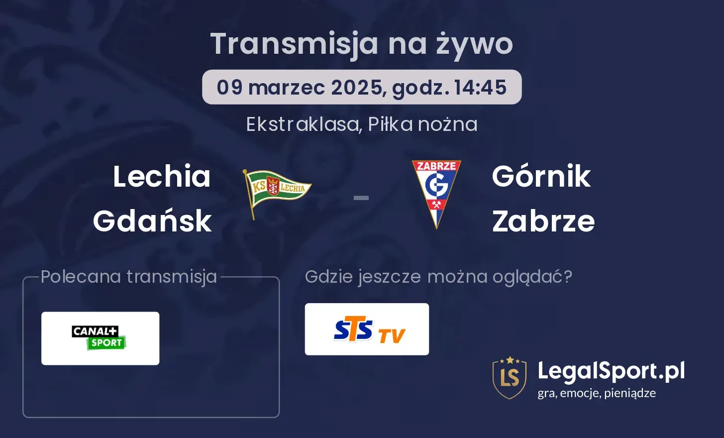Lechia Gdańsk - Górnik Zabrze gdzie oglądać?