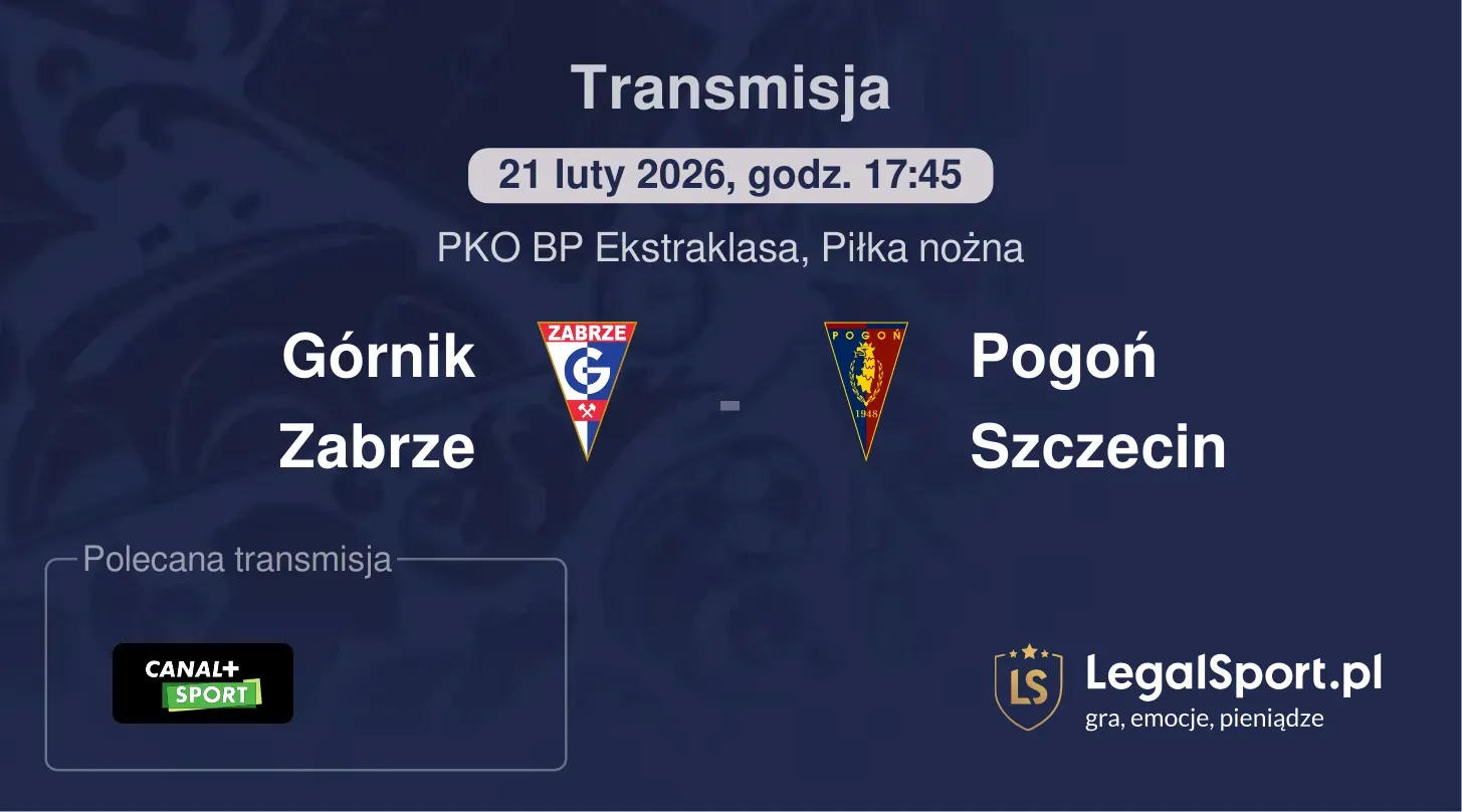 Górnik Zabrze - Pogoń Szczecin Transmisje