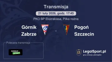 Górnik Zabrze - Pogoń Szczecin gdzie oglądać (21.02.2026)