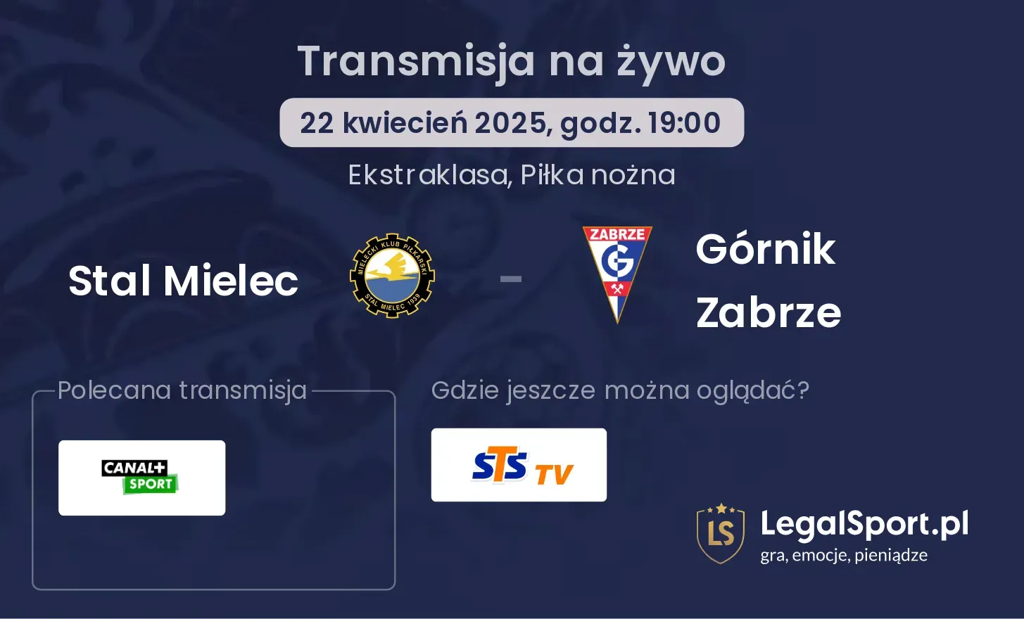 Stal Mielec - Górnik Zabrze gdzie oglądać?