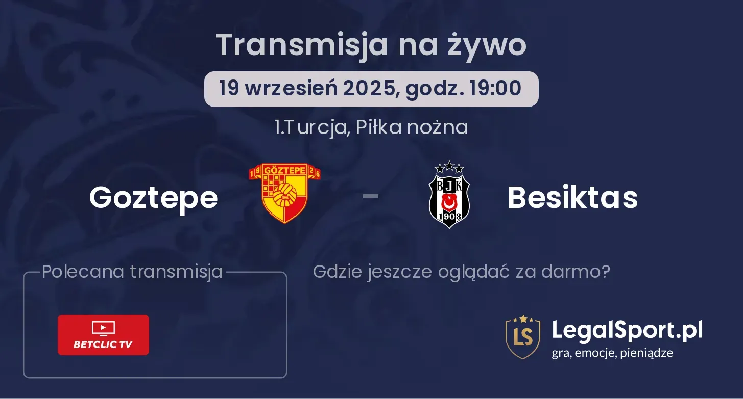 Goztepe - Besiktas transmisja na żywo