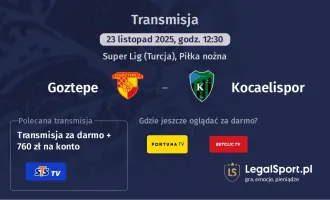 Goztepe - Kocaelispor gdzie oglądać? (23.11)