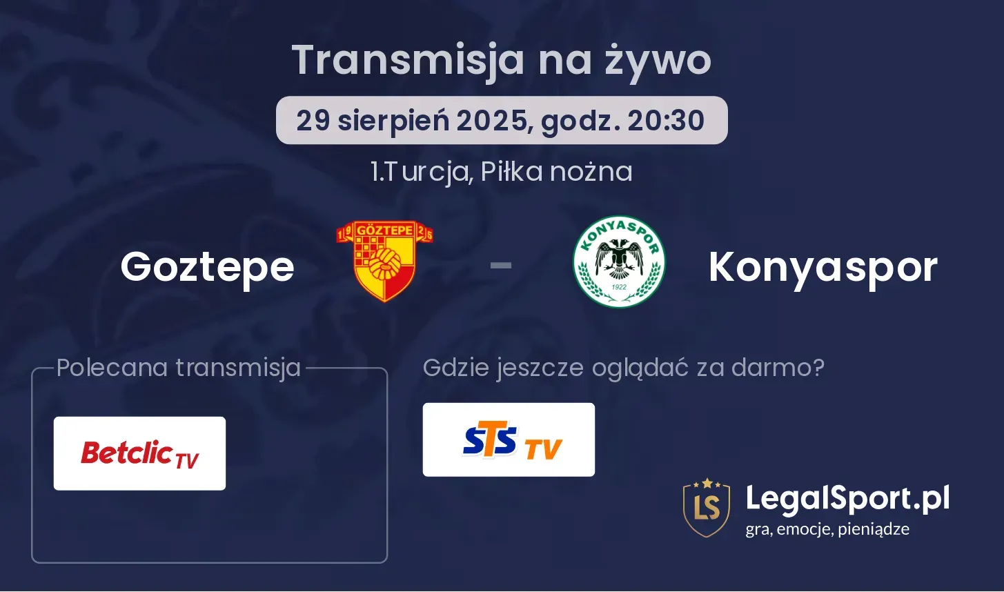 Goztepe - Konyaspor transmisja na żywo