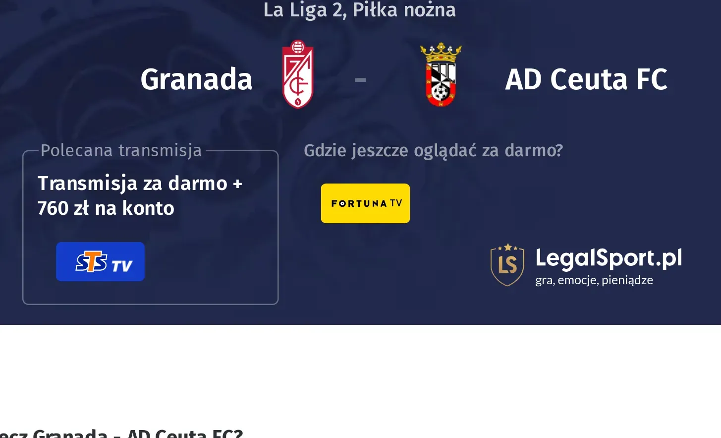 Granada - AD Ceuta FC Transmisje