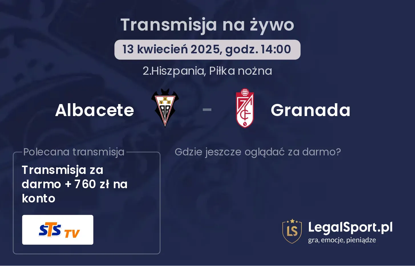 Albacete - Granada gdzie oglądać?