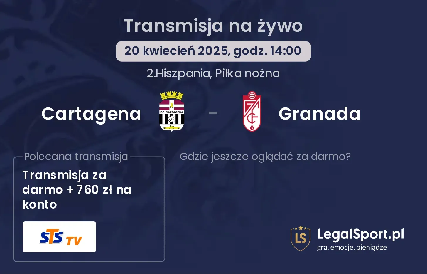 Cartagena - Granada gdzie oglądać transmisję?