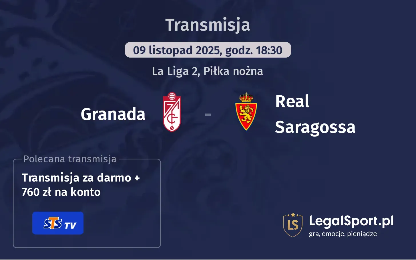 Granada - Real Saragossa Transmisje
